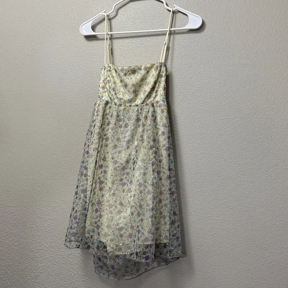 Lucy in the Sky Mesh Sequin Floral Babydoll Dress - Picture 13 of 13